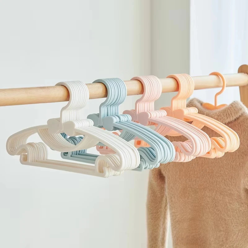 Baby Clothing Hanging Rack - 10 Peças Cabides de Plástico Portáteis