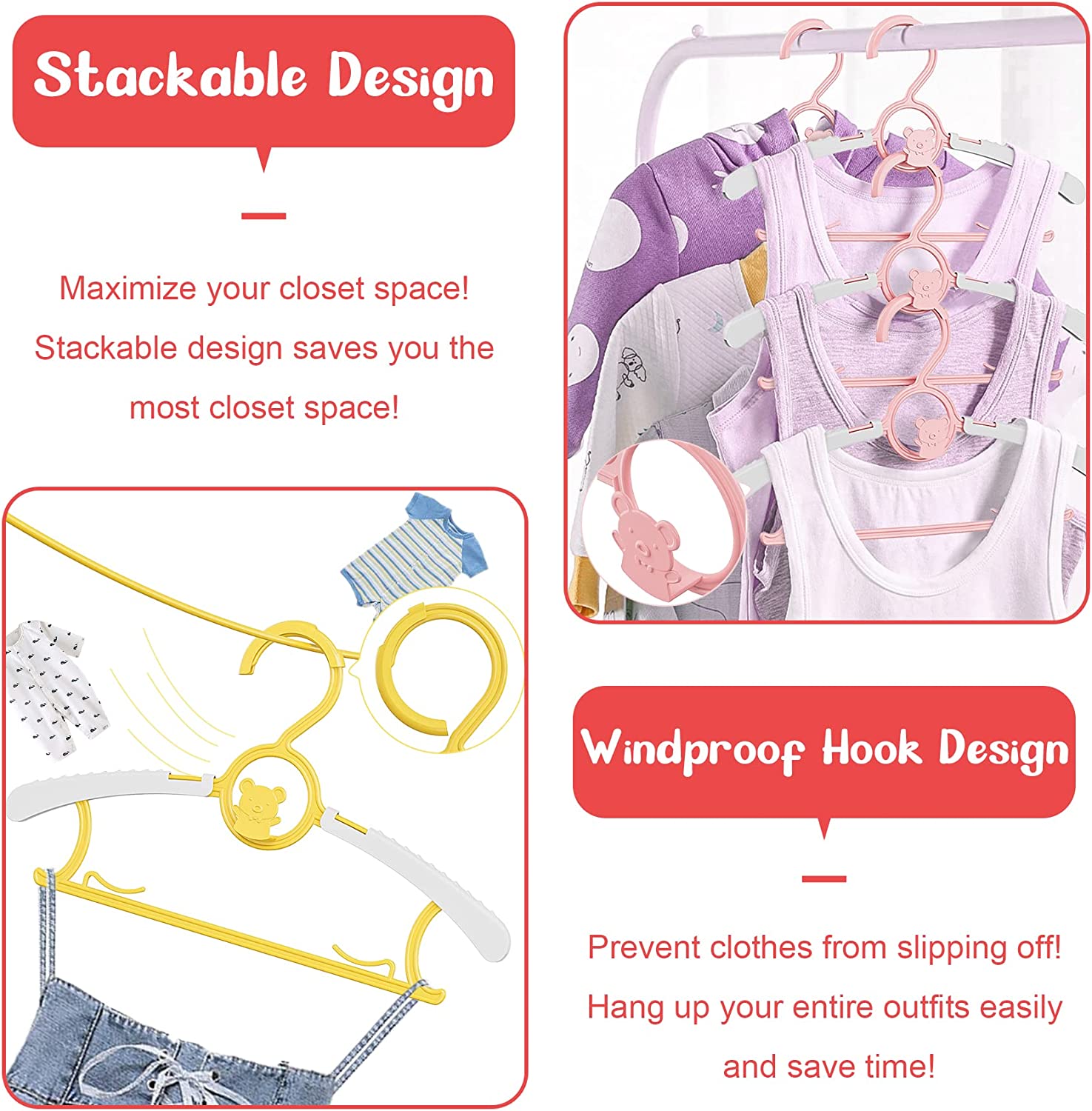 Unior cabide de roupas de bebê - Baby Clothing Hanging Rack avaliação e preço