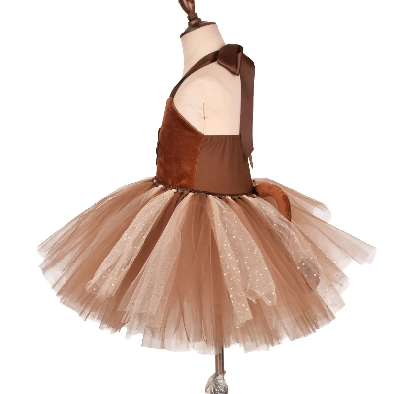 Macaco marrom tutu vestido par - Baby Clothing Dresser avaliação e preço