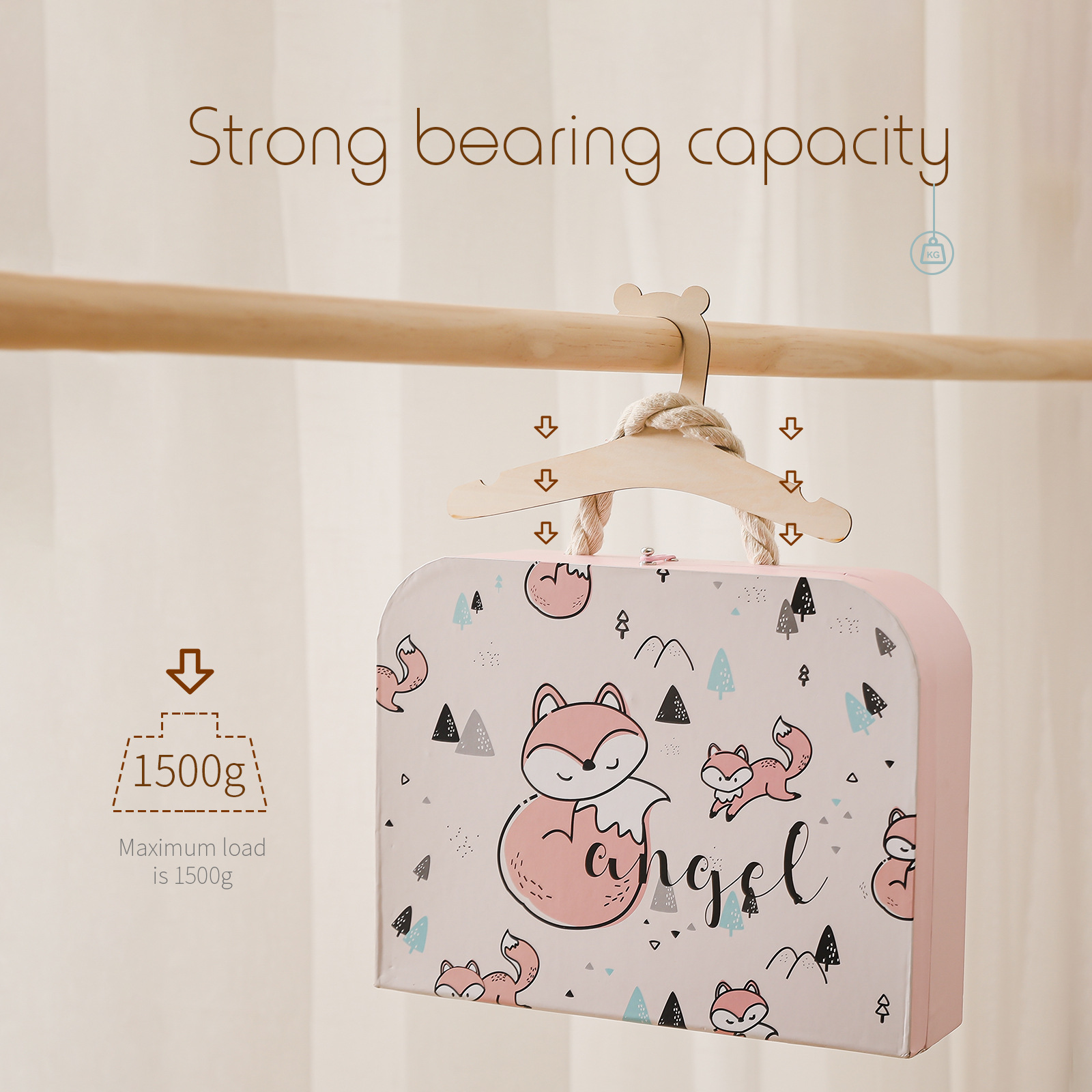 5/10 Peças Cabides de Madeira  - Baby Clothing Hanging Rack avaliação e preço